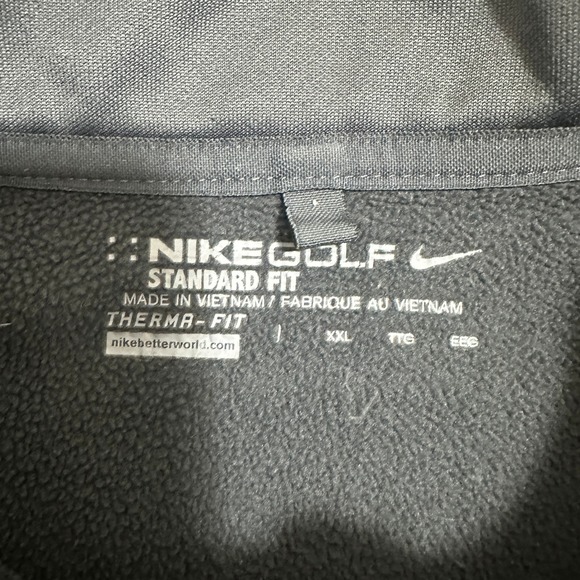 Nike Golf Therma-FIT 1/4 Zip Fleece Pullover Jacket Gray Mens Size 2XL - Picture 2 of 9